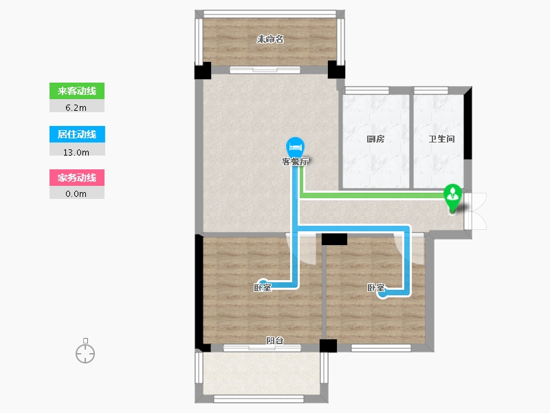 浙江省-杭州市-恒厚阳光城-72.00-户型库-动静线