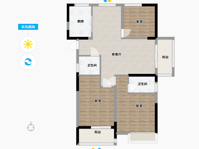 江苏省-盐城市-嘉业上郡-98.00-户型库-采光通风