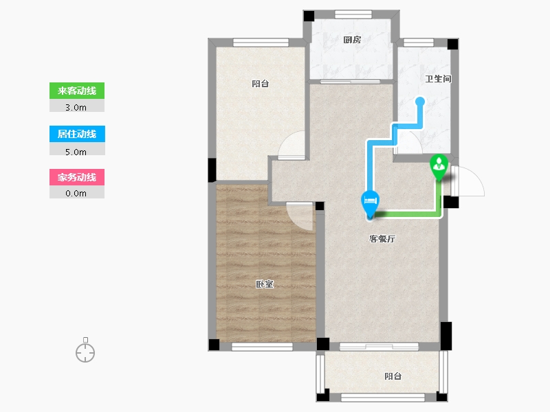 江苏省-苏州市-伟业迎春世家-66.00-户型库-动静线