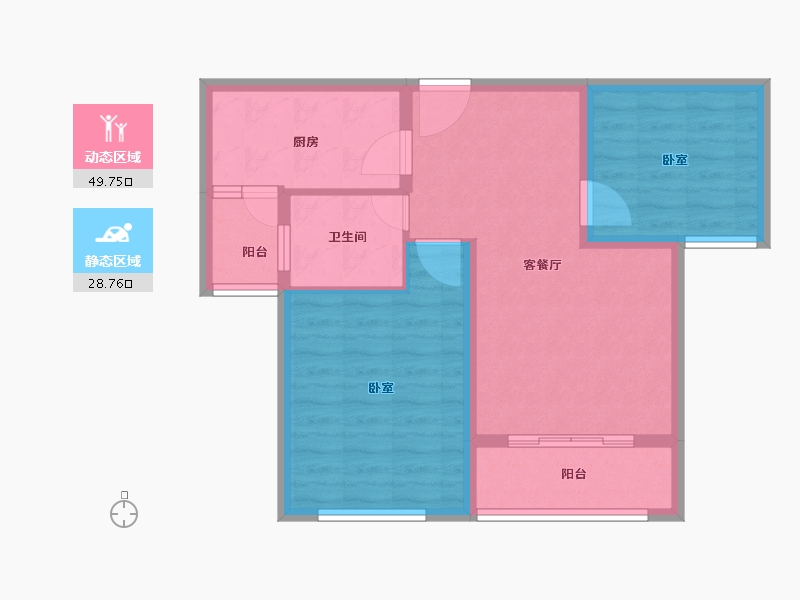 江苏省-徐州市-城投·御园-70.00-户型库-动静分区