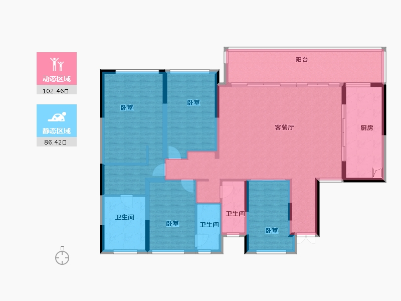 贵州省-贵阳市-中国铁建铁建城-172.19-户型库-动静分区