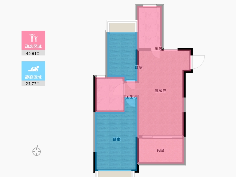 江苏省-南京市-景枫里外城-67.00-户型库-动静分区