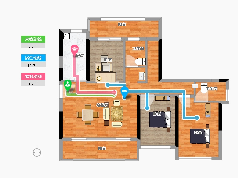 贵州省-贵阳市-建发央著-92.00-户型库-动静线