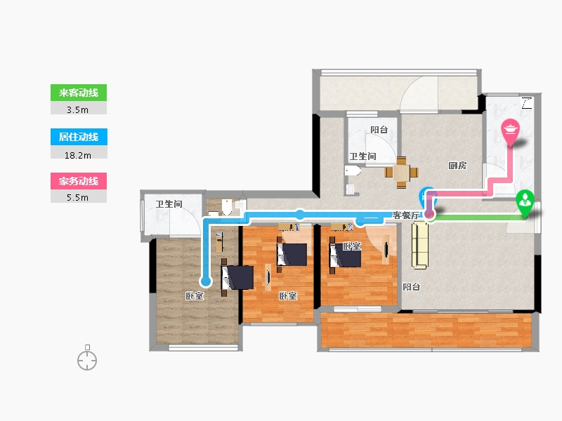 贵州省-贵阳市-建发央著-106.12-户型库-动静线