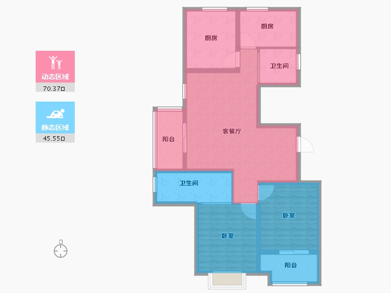 江苏省-南通市-浅水湾·名门世家-104.00-户型库-动静分区