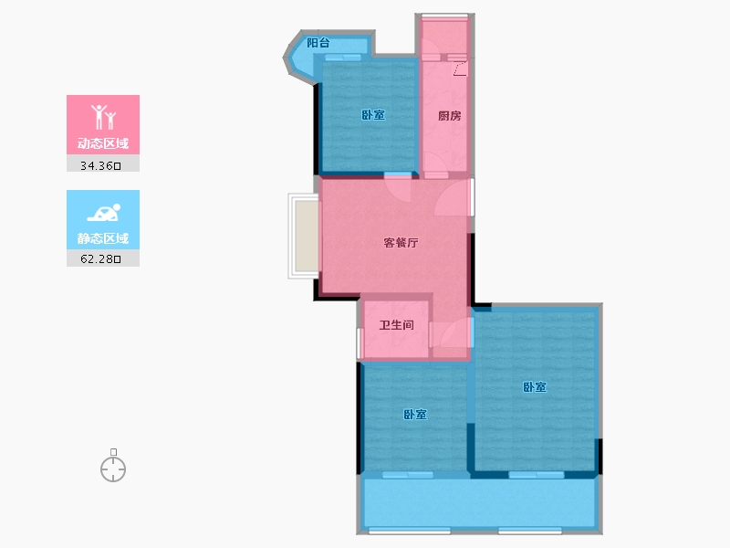 江苏省-南京市-和府奥园-85.00-户型库-动静分区