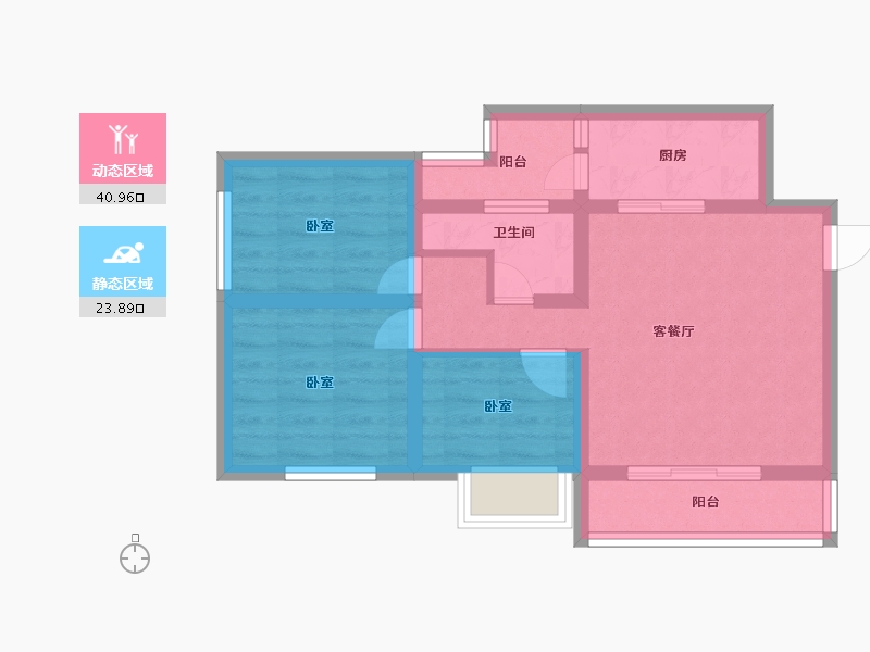 四川省-绵阳市-凤凰金城-56.00-户型库-动静分区