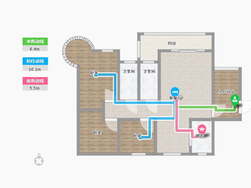 湖南省-怀化市-隆平国际-118.41-户型库-动静线