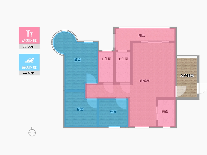 湖南省-怀化市-隆平国际-118.41-户型库-动静分区