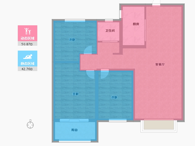 山东省-潍坊市-诚泰金润世家-83.99-户型库-动静分区