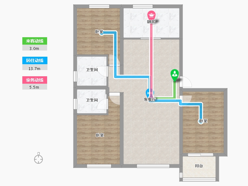 河北省-唐山市-柒麟湾-100.10-户型库-动静线