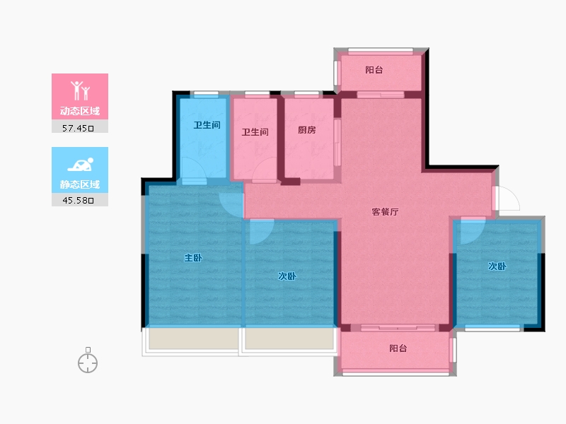 四川省-成都市-中南云樾-92.00-户型库-动静分区