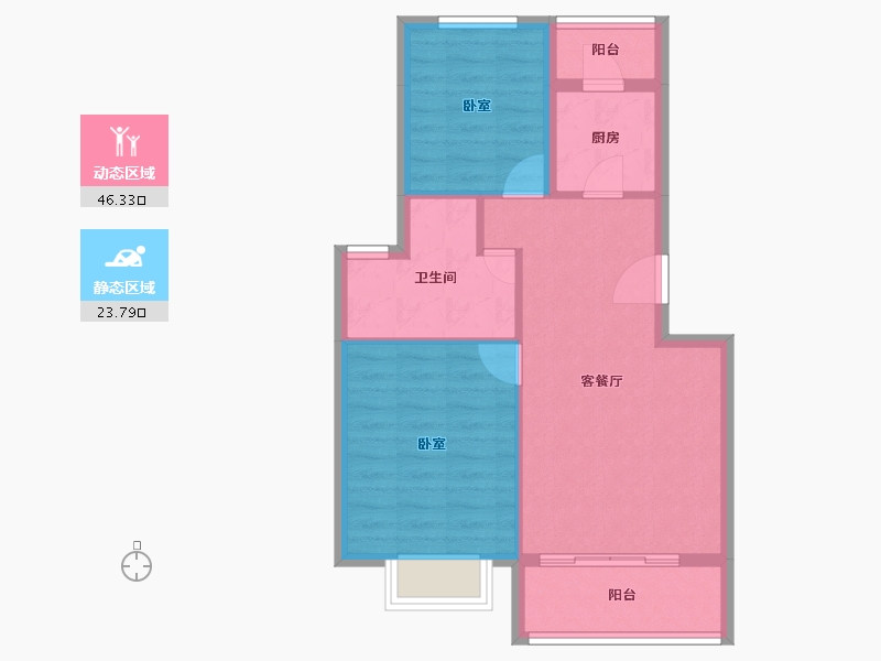 河北省-唐山市-滦州君悦湾-63.00-户型库-动静分区