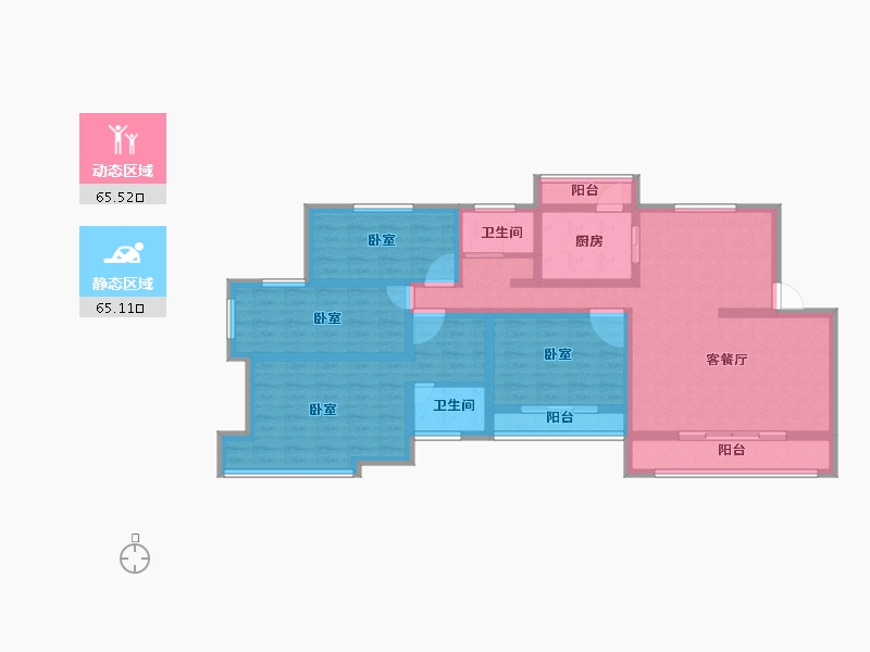 安徽省-宣城市-金玉苑-114.00-户型库-动静分区