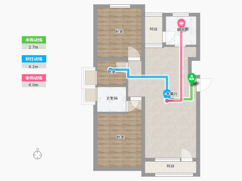 河北省-唐山市-橡树湾-73.59-户型库-动静线