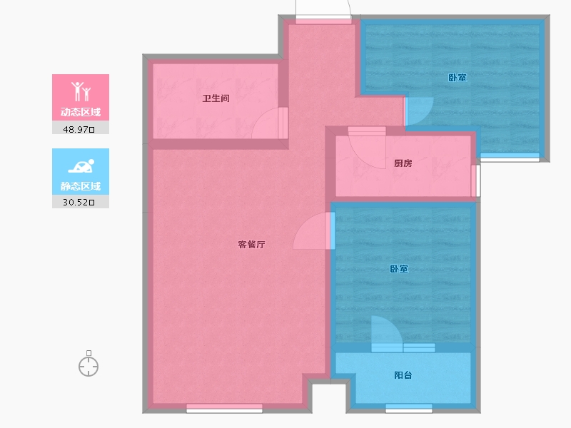 河北省-石家庄市-肯彤国际-70.06-户型库-动静分区