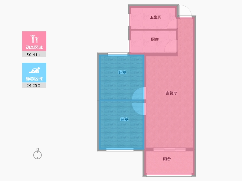 浙江省-绍兴市-一品星泽湾-67.00-户型库-动静分区