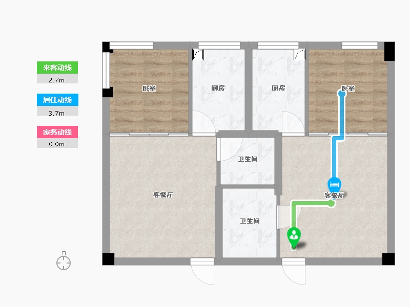 内蒙古自治区-包头市-燕赵锦河湾-62.61-户型库-动静线