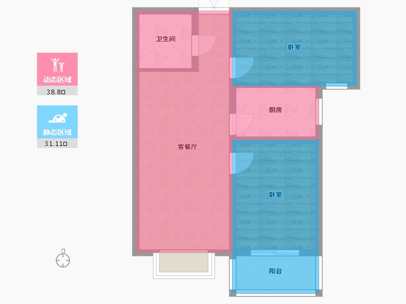 河北省-石家庄市-紫睿天和-62.35-户型库-动静分区