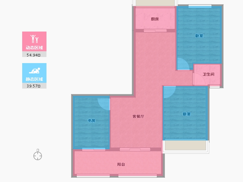 安徽省-池州市-同晖 · 香江华庭-85.79-户型库-动静分区