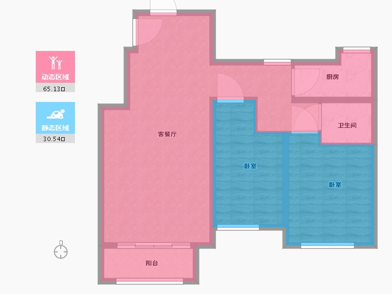 河北省-石家庄市-紫睿天和-86.61-户型库-动静分区