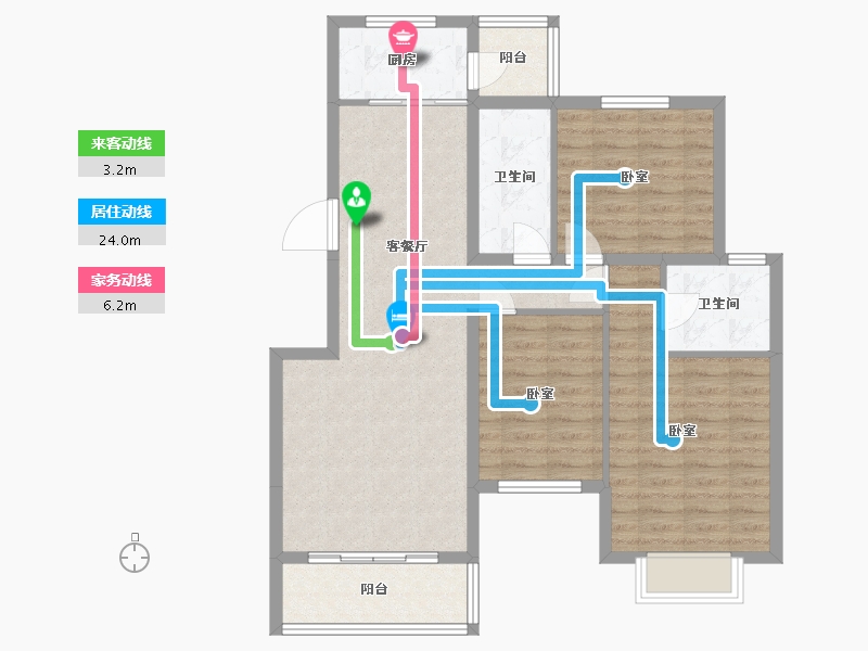 河北省-唐山市-滦州君悦湾-90.42-户型库-动静线