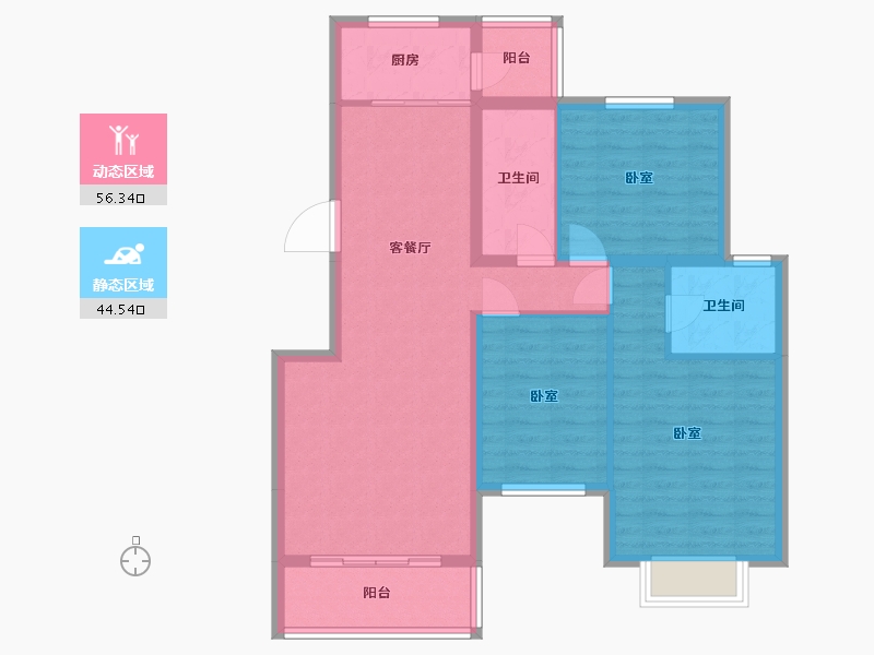 河北省-唐山市-滦州君悦湾-90.42-户型库-动静分区