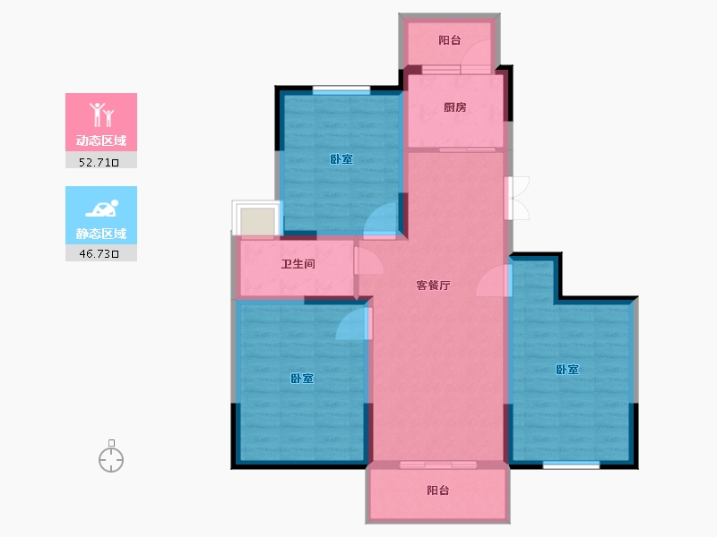 江苏省-无锡市-富城湾-89.09-户型库-动静分区