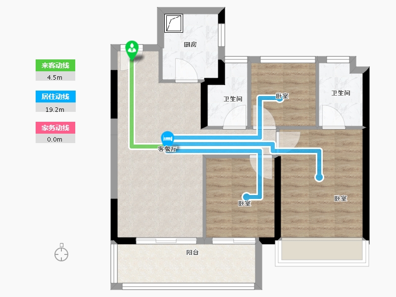 贵州省-贵阳市-建发央著-71.00-户型库-动静线