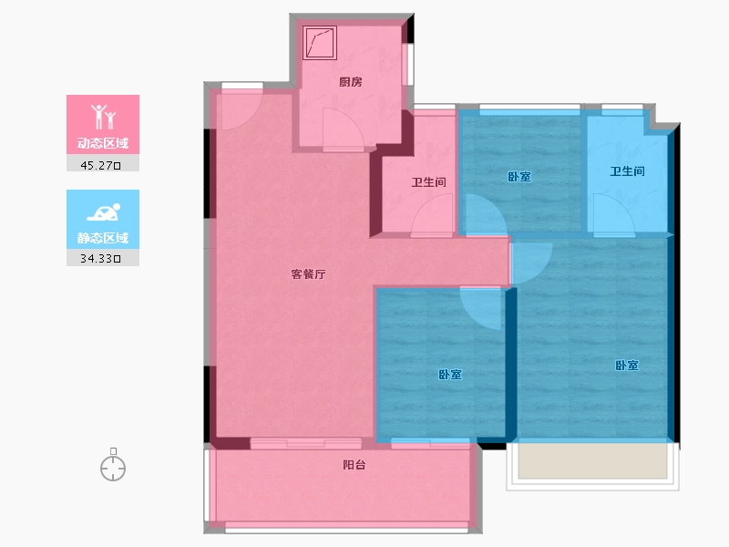 贵州省-贵阳市-建发央著-71.00-户型库-动静分区