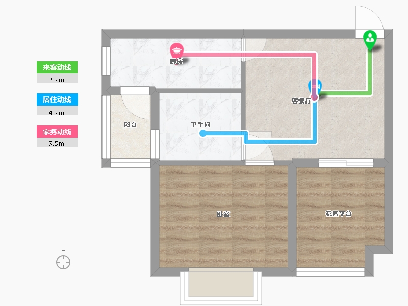 河北省-邯郸市-和平新世界广场-46.12-户型库-动静线