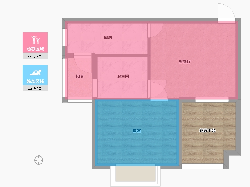 河北省-邯郸市-和平新世界广场-46.12-户型库-动静分区