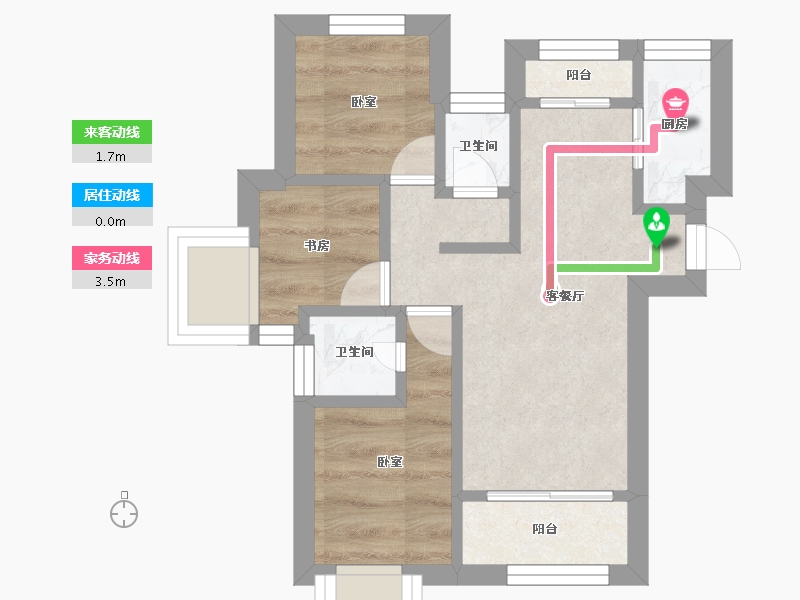 山东省-济南市-绿地新里梵尔赛公馆-24.32-户型库-动静线