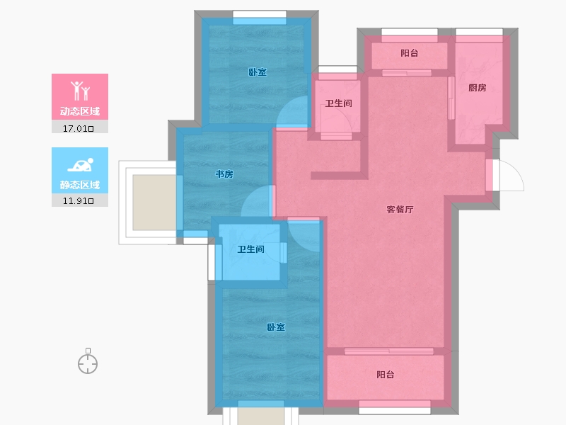 山东省-济南市-绿地新里梵尔赛公馆-24.32-户型库-动静分区