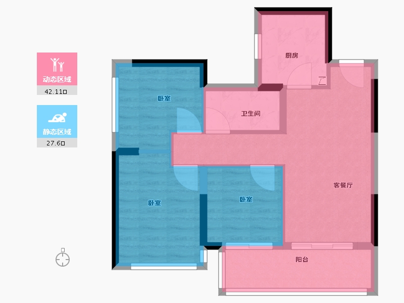 贵州省-贵阳市-建发央著-62.00-户型库-动静分区