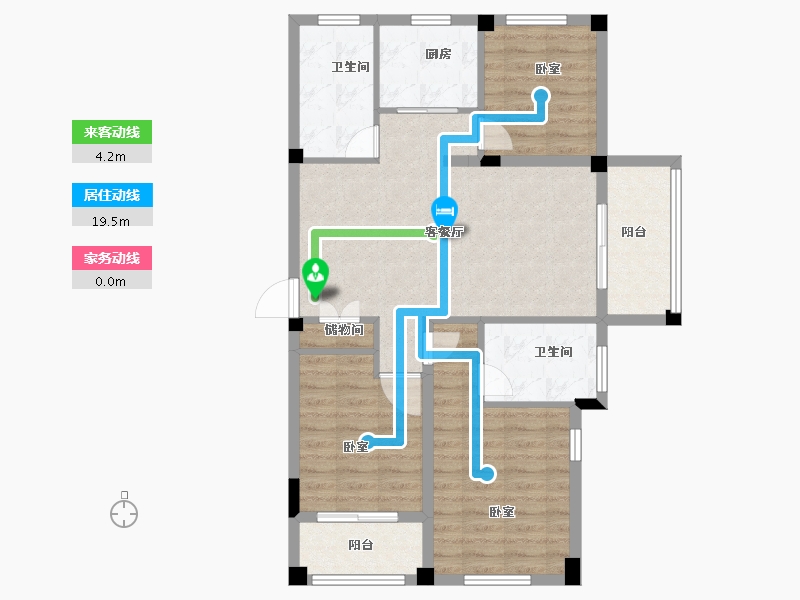 江苏省-苏州市-伟业迎春世家-86.00-户型库-动静线