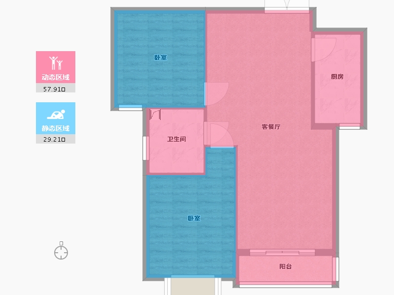 河北省-邯郸市-和平新世界广场-79.95-户型库-动静分区