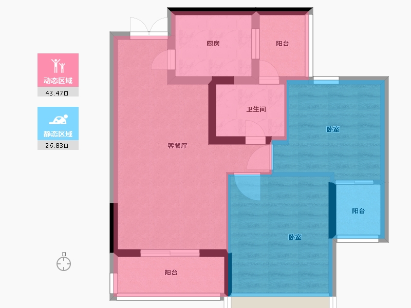 浙江省-嘉兴市-新中.国际-61.99-户型库-动静分区