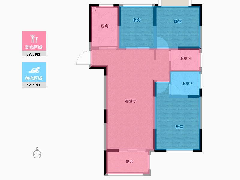 江苏省-苏州市-幸福里-86.01-户型库-动静分区