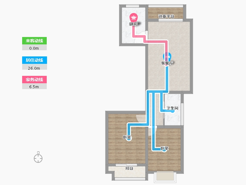 江苏省-南通市-浅水湾·名门世家-76.00-户型库-动静线