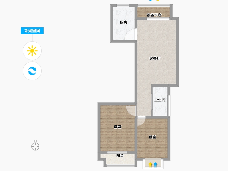 江苏省-南通市-浅水湾·名门世家-76.00-户型库-采光通风