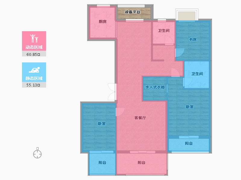 浙江省-湖州市-龙溪御庭-108.00-户型库-动静分区