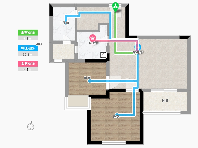 江苏省-南京市-和府奥园-62.00-户型库-动静线