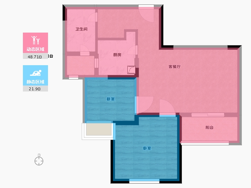 江苏省-南京市-和府奥园-62.00-户型库-动静分区