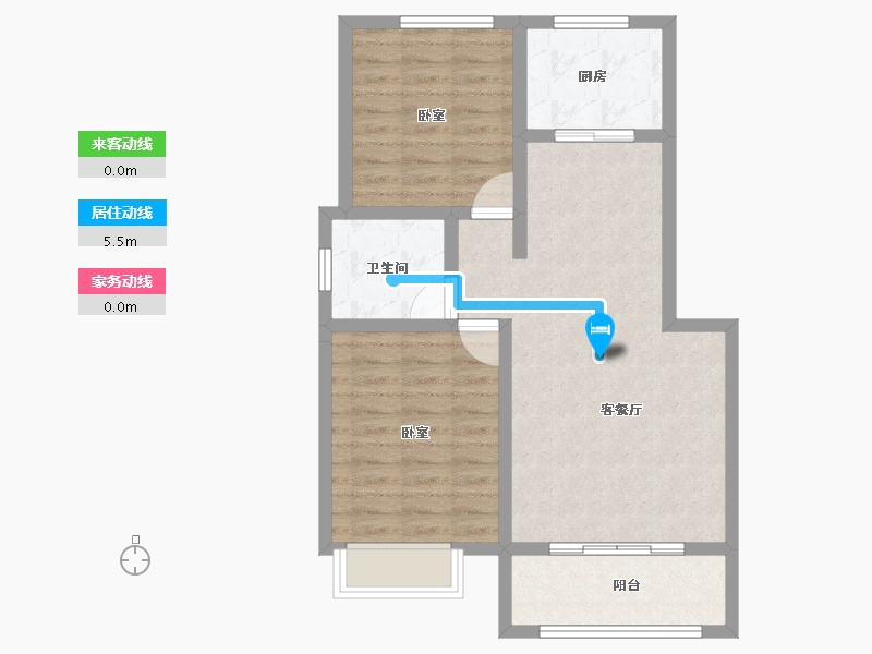 安徽省-宣城市-名都·翰林苑-70.45-户型库-动静线