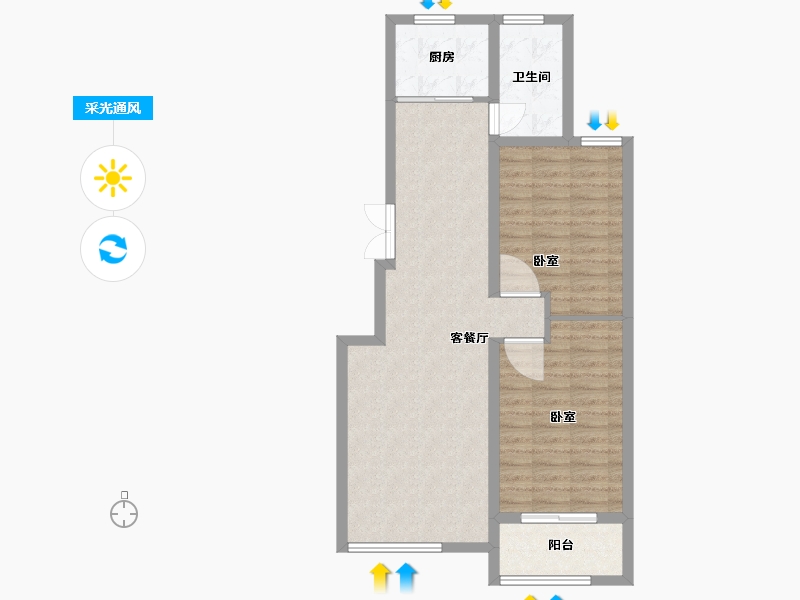 河北省-保定市-秀兰森活里-79.01-户型库-采光通风