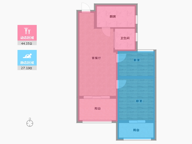 江苏省-南京市-旭日爱上城-63.53-户型库-动静分区