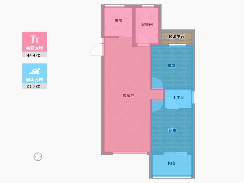 浙江省-绍兴市-一品星泽湾-71.00-户型库-动静分区