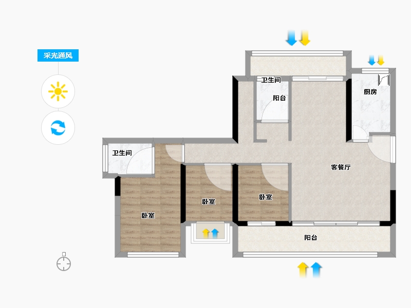 贵州省-贵阳市-建发央著-88.00-户型库-采光通风