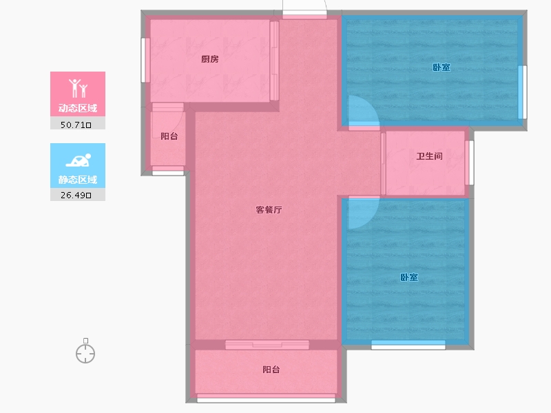 安徽省-宣城市-名都·翰林苑-69.00-户型库-动静分区